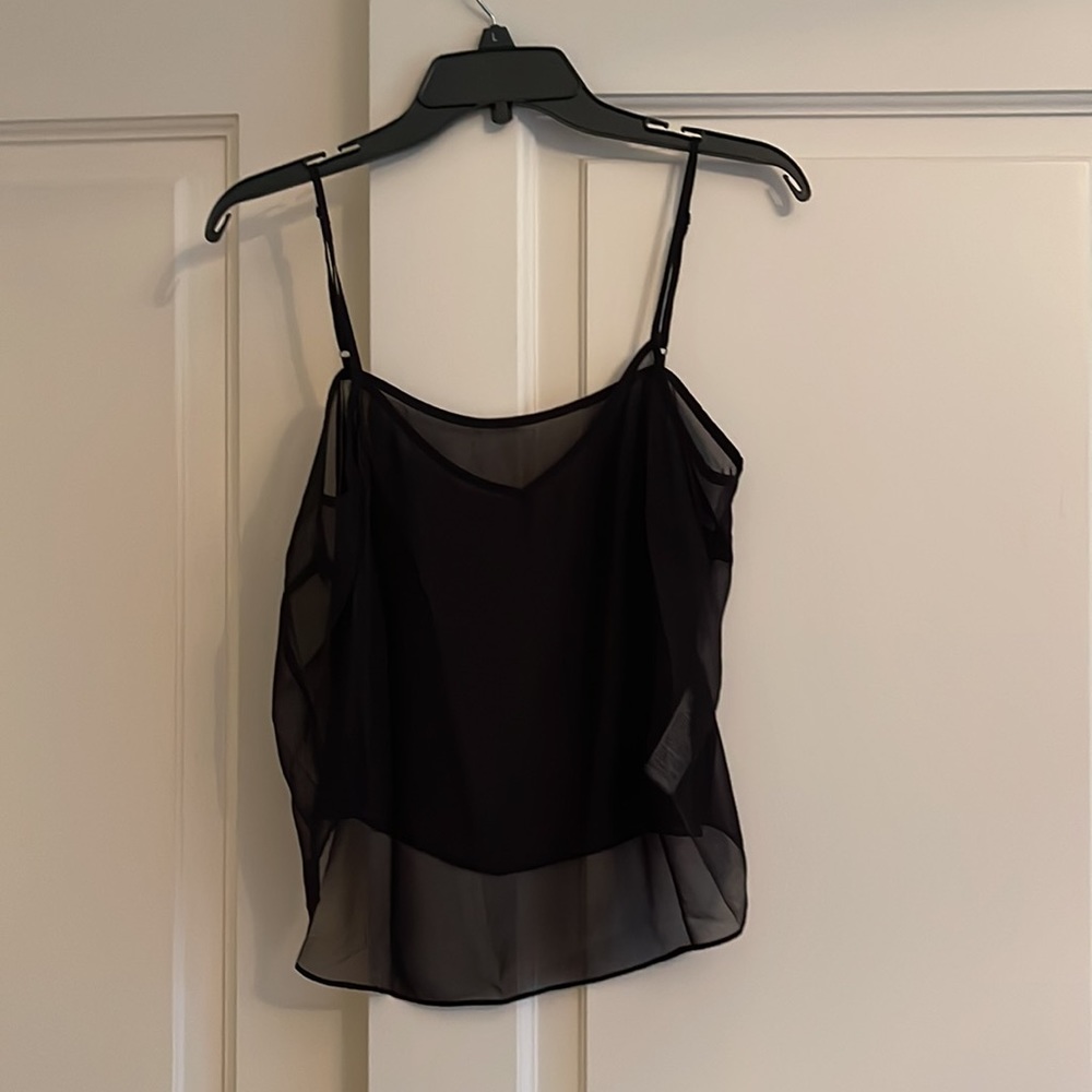 Metallic chiffon mock neck top - Picture 5 of 5